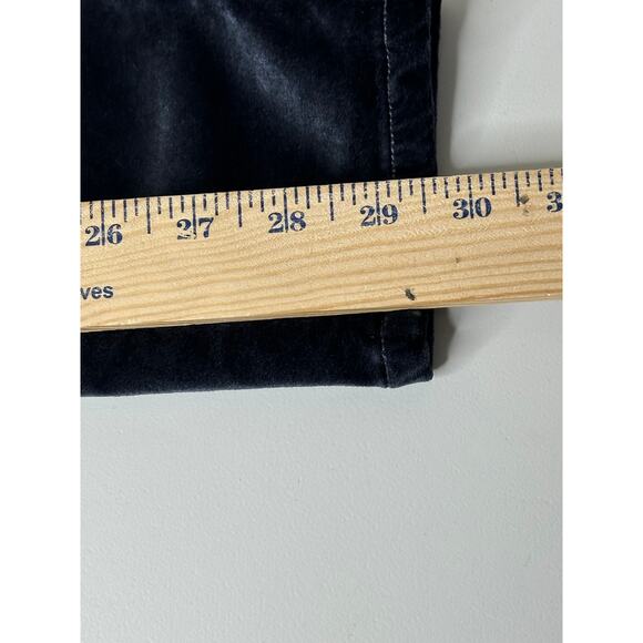 Paige Verdugo Ultra Skinny Blue Velvet Pants Mid Rise Full Length Winter Soft 24 - Picture 8 of 10